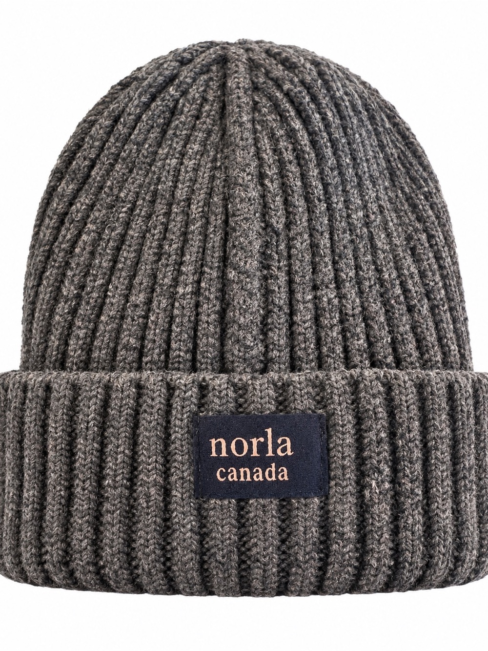Anthropologie Norla Canada Alpaca Wool Blend Ribbed Beanie Gray OS